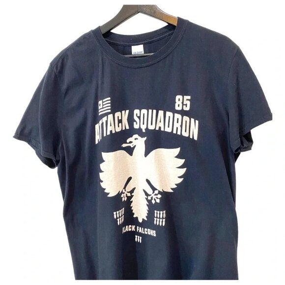 Gilden Attack Squadron Basic Black T Shirt Size L - Picture 1 of 13